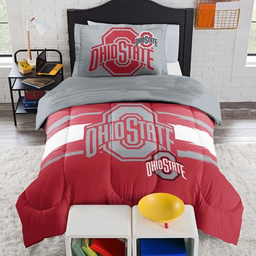 NCAA Ohio State Buckeyes offiziell lizenziertes Bettdecken- & Kissenbezug-Set - Bild 6 von 8