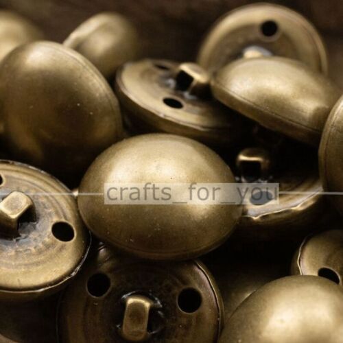 10PCS 15MM-25MM METAL SHANK BUTTONS ROUND DOMED COPPER CLOTHING BAG CRAFT SEWING - Picture 6 of 13