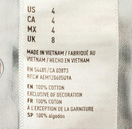 American Eagle Jeans Shorts Donna Tomgirl Shortie Cut Off AE Denim invecchiato 4 - Foto 7 di 10