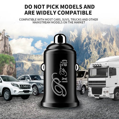 PIXFAB Charge Rapide 3.0 Voiture 36W Double Port USB Chargement Métal Prise - Photo 7 sur 12