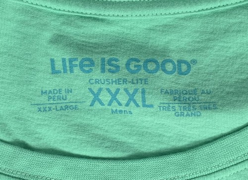 Life is Good Salzwasser heilt alles Crusher T-Shirt Herren XXXL Schildkröte Logo - Bild 5 von 5