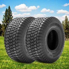 Set 2 15x6.00-6 Lawn Mower Tires 4Ply 15x6x6 Tubeless Tractor Turf Tire 15x6-6