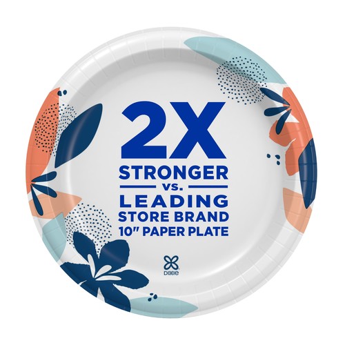 Everyday Disposable Paper Plates, 8.5", Multi-Color, 100 Count - Picture 4 of 11