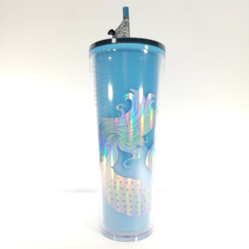Vaso Venti Starbucks Navidad 2021 Blue Mermaid 24 OZ NUEVO CAMBIO DE COLOR - Imagen 7 de 12