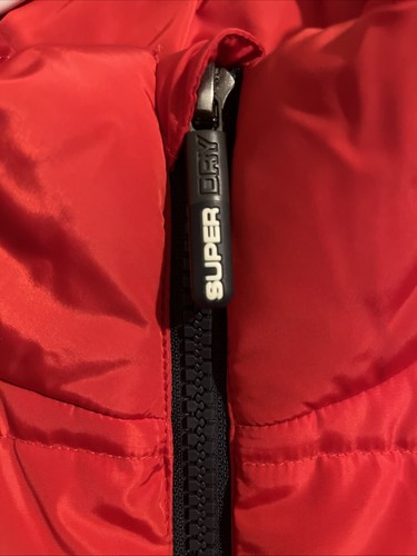 Superdry Mens Colour Stripe Sports Puffer Jacket XL Red Blue Yellow - Picture 4 of 16