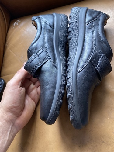 Bins HOTTER "SHADOW" BLACK LEATHER SHOES UK 5.5 - Picture 6 of 8