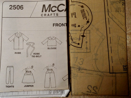 2506 McCALLS 18" Doll Clothes Dog Jumper Pants Skirt Robe Blouse Overalls Jacket - Picture 11 of 11