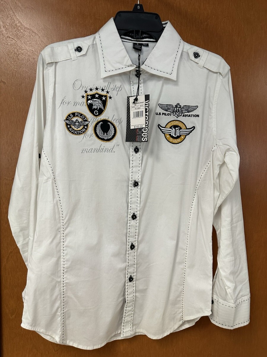 VICTORIOUS VINTAGE Long Sleeve Button Down Shirt NEW WTIH TAG