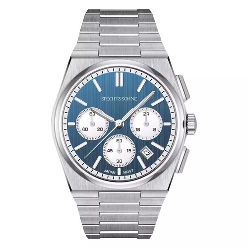 Orologi Cronografo Quarzo Uomo Japan VK63 Movimento Cristallo Zaffiro Impermeabile - Foto 21 di 22