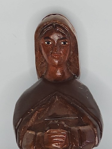 Statua in legno Dama in preghiera orientale - Foto 5 di 7