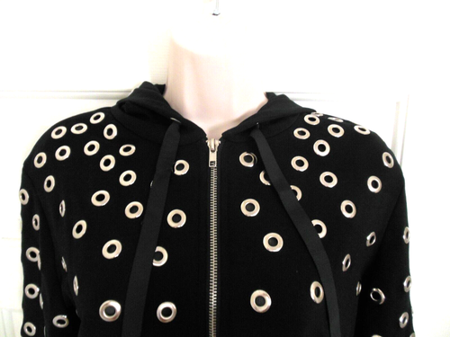 Boston Propersport Brand Juniors Black Grommet Hoodie Sz M - Picture 3 of 8