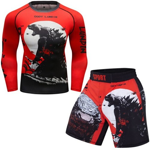 Pantalones cortos brasileños Jiu Jitsu protección contra erupciones MMA BJJ conjuntos de espatas peces koi diseños de calavera - Imagen 15 de 33