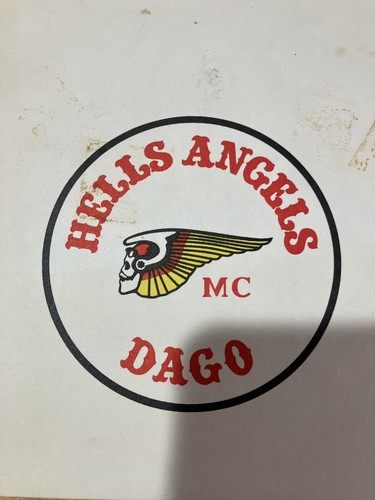 VINTAGE 1980TIES HELLS ANGELS DAGO PAPER STATIONARY CARD RARE!! - Picture 2 of 6