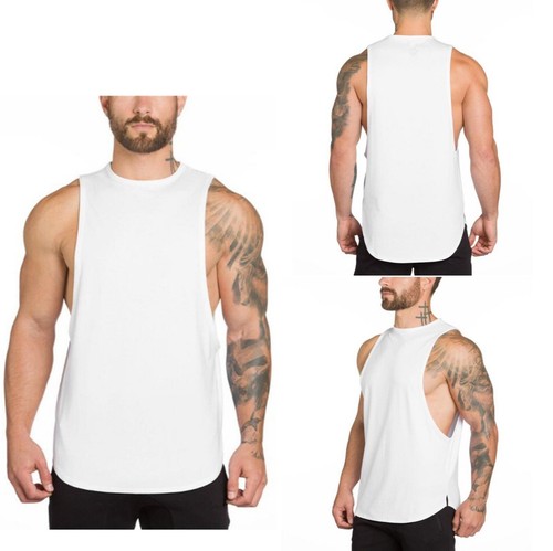 Men Gym Muscle Singlets Workout Tank Top,Bodybuilding Fitness Sleeveless T-shirt - Picture 5 of 13