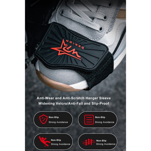 Zapatos de motocicleta cubierta de bota equipo de protección de ciclismo almohadilla de cambio antideslizante equipo EE. UU. - Imagen 9 de 14