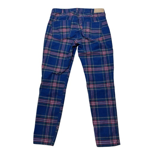 Levis Made & Crafted Empire Skinny Corduroy Pants 31 (Fits 34x31) Blue Plaid - Picture 2 of 9