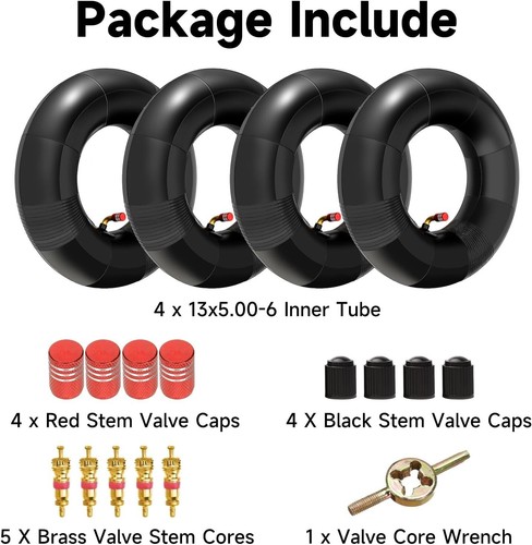 Pneumatici in gomma solida 13x5.00-6 resistenti per Razor Dirt Quad e Go Kart - Foto 10 di 11