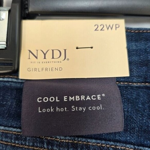 NYDJ Lift x Tuck Jeans Woman 22WP Cropped Denim Rolled Cuff Slimming Plus Size - Picture 9 of 14