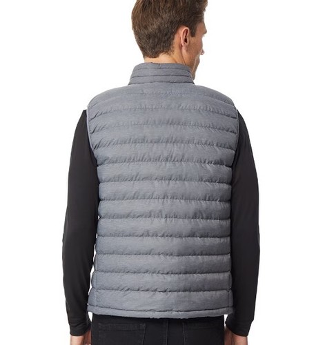 * 32 Degrees Men's Down Packable Vest Jacket Nylon Waves Gray size S - Picture 2 of 2