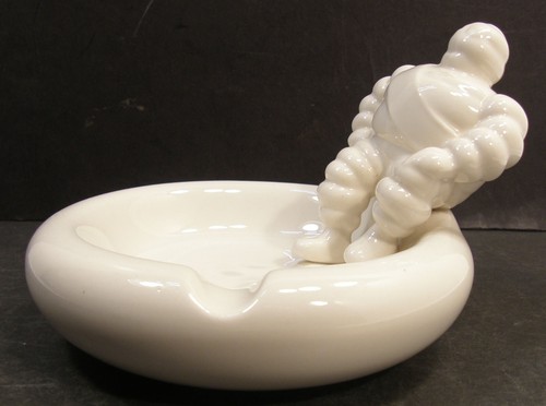 VINTAGE TERENCE CONRAN CERAMIC BIBENDUM WHITE PORCELAIN ASHTRAY MICHELIN MAN - Picture 13 of 23