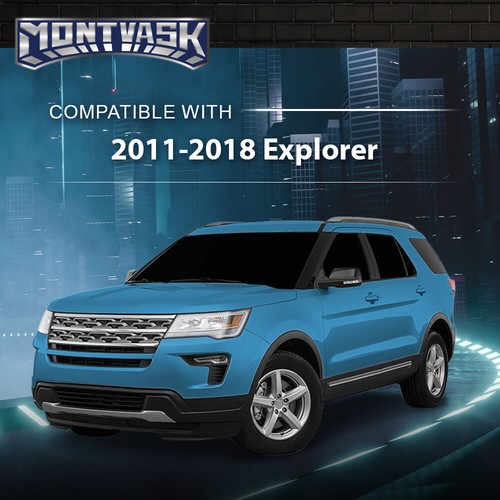 Leather Console Lid Armrest Cover Black Stitch Fit For 2011-2018 Ford Explorer - Foto 12 di 12