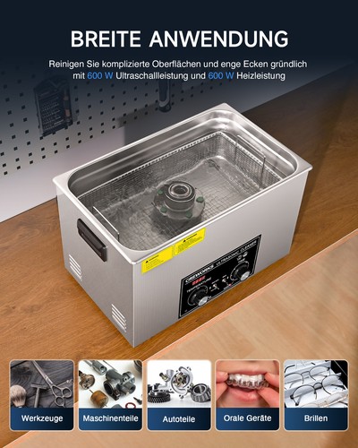 Dispositivo di pulizia ad ultrasuoni meccanico 30L Cleaner pulitore ad ultrasuoni inchiostro Cestino - Foto 6 di 9
