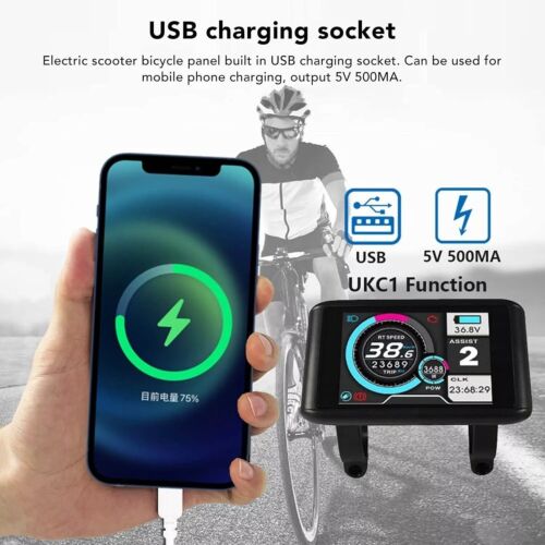 E-Bike Electric Bicycle Panel UKC1 Color Screen LCD Display Control Panel - Picture 4 of 12