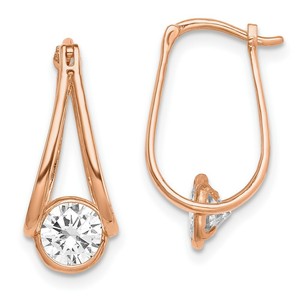Dominating Great Price Real 10k Rose Gold Polished Cz Hoop Earrings Women Men Sale Us Uyir Org Dominating Great Price Real 10k Rose Gold Polished Cz Hoop Earrings Women Men Sale Us Uyir Org