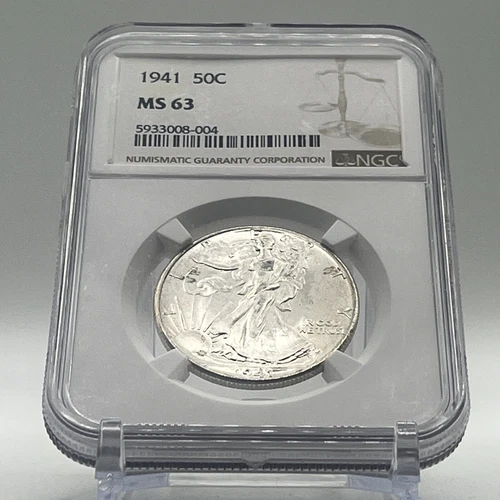 1941 Walking Liberty Half Dollar MS-63 NGC Silver U.S. Coin