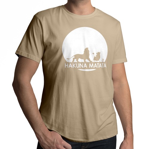 Hakuna Matata Funny Gift Shirts Short Sleeve Custom Graphics T-Shirt Lion King - Picture 13 of 25