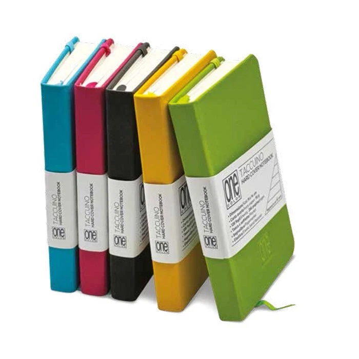 TACCUINO CON ELASTICO COPERTINA EFFETTO PELLE 9X14 1 RIGO ONE COLOR BLASETTI - Immagine 2 di 3