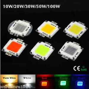 10W 20W 30W 50W 100W LED SMD Chip Lampada Proiettore Spotlight Bulb Cob Bead