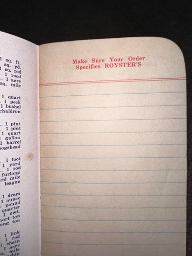 Vintage 1961 Royster Guano Co. Plant Food Memo Note Book Norfolk Virginia - Picture 8 of 14