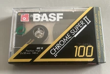 New BASF Chrome Super II 100 Premium High Position Blank Cassette Tape US Seller