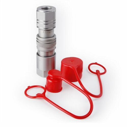 1/2" NPT Flat Face Hydraulic Coupler Quick Connect replace for Skid Steer Bobcat - Picture 4 of 12