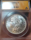 1884 O Morgan Silver Dollar ANACS MS63 Blast White