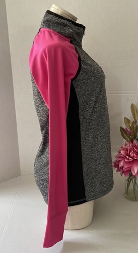 Paramount Pictures Hollywood Gray Pink 1/4 Zip Jacket Coat Activewear Women SZ M - Picture 5 of 15