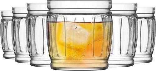 Whisky Tumbler Glasses x 6 Fiona Jam Jar 415ml/ 14oz Lav Bar Pub Catering - Picture 5 of 7