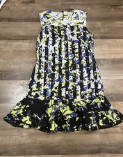 Peter Pilotto Target Dress Womens Size Petite Small Multicolor Floral Sleeveless