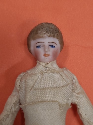 Antike Puppenstube Puppe Krankenschwester Kindermädchen Biskuit Schulter Teller weiß Outfit 5" - Bild 2 von 11