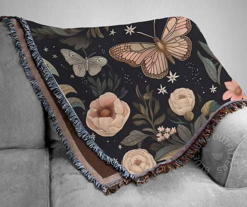 WITCH'S NIGHT GARDEN | WOVEN THROW BLANKET - Picture 3 of 6