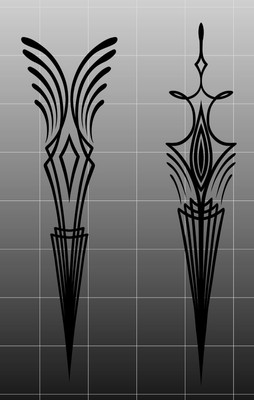 Pinstripe Set of 2 decals vinyl stickers motorcycle car truck tank fender black