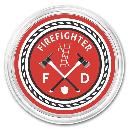 1 oz Silver Colorized Round - APMEX (Firefighter - Classic) - Picture 3 of 5