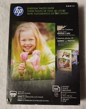 HP Everyday Photo Paper 100 Sheet Glossy Finish 4 x 6 Box NEW Sealed CR759A
