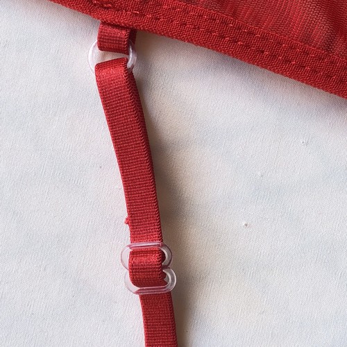 Floral Lace Intimate CoverUp Adjustable Straps Hook Closure Red Woman’s NWOT SM - Picture 11 of 12