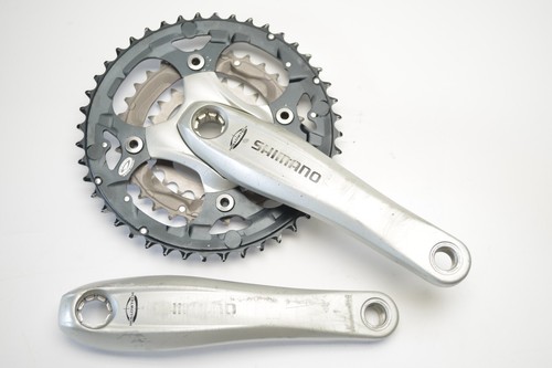 SHIMANO DEORE HOLLOWTECH BICYCLE SILVER 175 MM 44/32/22 TOOTH CRANKSET FC-M521