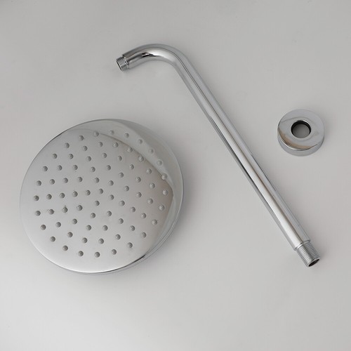 US 8"Round Rain Shower Head Faucet Chrome Bathroom Wall Mounted Spray Mixer Taps - Picture 7 of 7