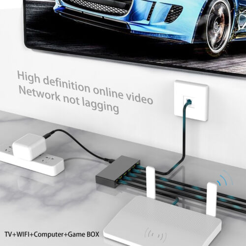 1Gbit Ethernet-Netzwerk-Switch Desktop-/Wandmontage LAN Hub Splitter, Plug &Play - Bild 15 von 18
