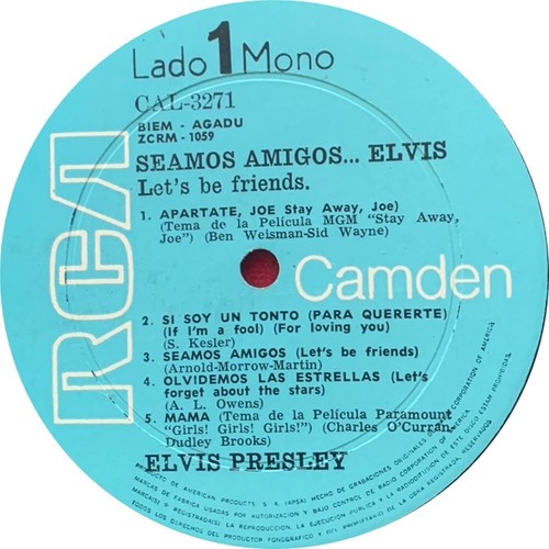 ELVIS PRESLEY - LET'S BE FRIENDS - SEAMOS AMIGOS - MONO - URUGUAY - Picture 3 of 5