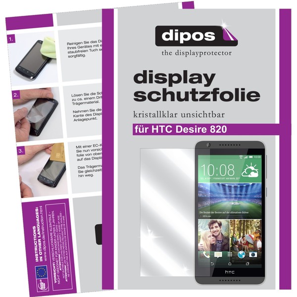 6X Schutzfolie FüR Htc Desire 820 Klar Displayschutzfolie Folie Displayfolie-image